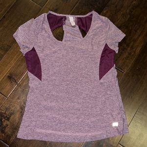 Workout dry fit shirt cut out active wear